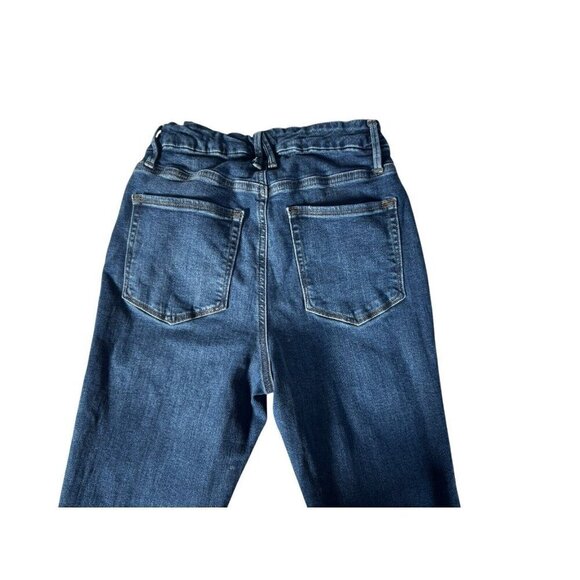 Good American Good Waist Button Front Slim Fit Skinny Jeans Woman's Sz 6 / 28 - Picture 9 of 14